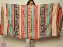 Cargar imagen en el visor de la galería, PASHMINA O FULAR INVIERNO - NEGRO, MARRON, ROJO, CANELA