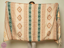 Cargar imagen en el visor de la galería, PASHMINA O FULAR INVIERNO - CANELA Y VERDE