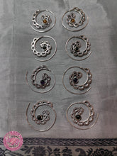 Cargar imagen en el visor de la galería, PENDIENTES HIPPIES ESPIRAL CON ONDAS Y BOLITAS