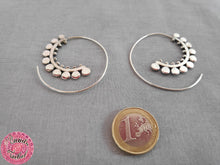 Cargar imagen en el visor de la galería, pendientes plata espiral caracola bolas