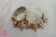 Cargar imagen en el visor de la galería, pendientes de aro tribal ats pinchos