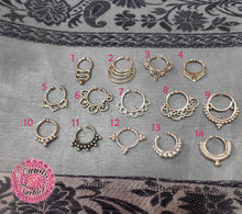 Cargar imagen en el visor de la galería, septum fake falso plata étnico tribal