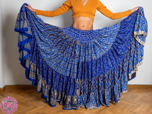 Cargar imagen en el visor de la galería, FALDA 25 YARDAS SARI ESPECIAL - AZUL ASSUIT