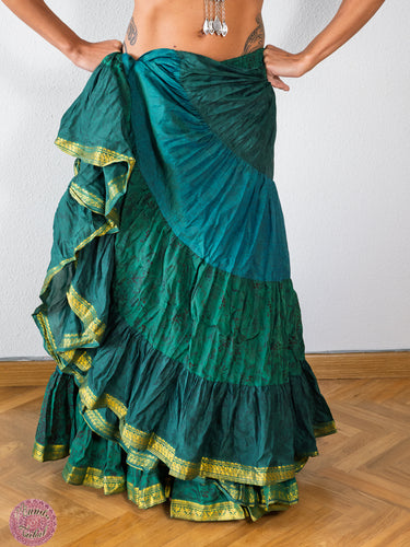FALDA 25 YARDAS SARI TORNASOL - verde intenso