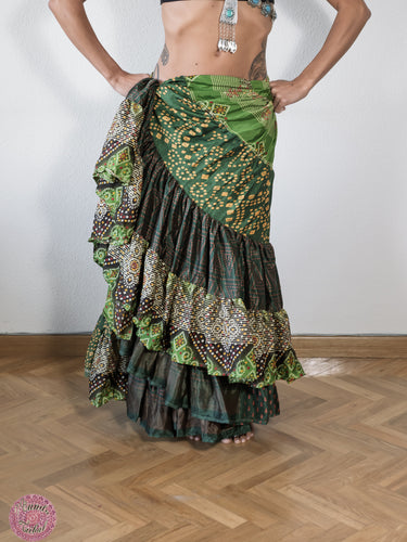 FALDA 25 YARDAS SARI ESPECIAL - diferentes verdes