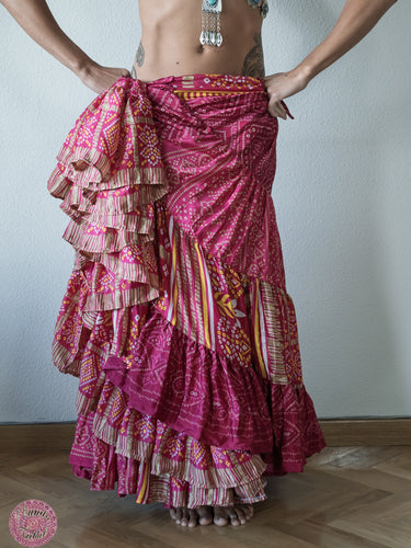 FALDA 25 YARDAS SARI ESPECIAL - assuit rosa
