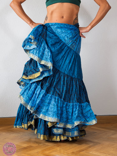 falda tribal ats 25 yardas tornasol azul