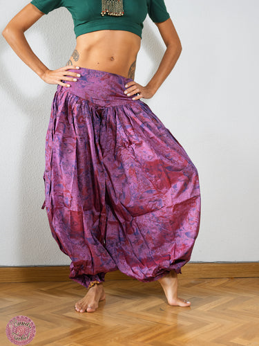 bombacho ats tribal bcbd tornasol sari seda morado