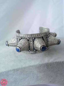 BRAZALETE AFGANO DE PINCHOS Y PIEDRAS DE COLOR