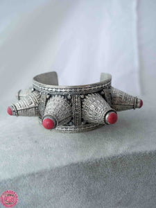 BRAZALETE AFGANO DE PINCHOS Y PIEDRAS DE COLOR
