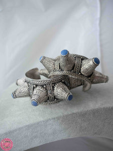 BRAZALETE AFGANO DE PINCHOS Y PIEDRAS DE COLOR