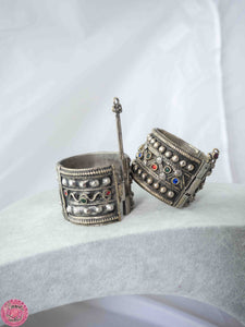 BRAZALETE AFGANO CON CRISTALES DE COLORES
