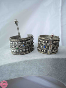 BRAZALETE AFGANO CON CRISTALES DE COLORES
