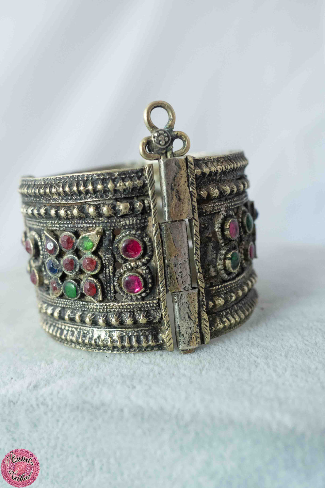 BRAZALETE AFGANO CON CRISTALES DE COLORES - kuchi
