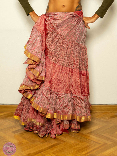 FALDA 25 YARDAS SARI TORNASOL - ROSA SUAVE