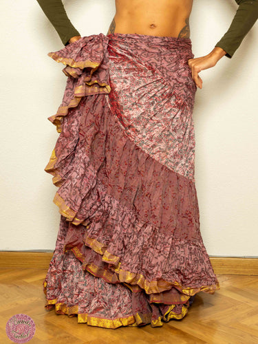 FALDA 25 YARDAS SARI TORNASOL - ROSA CREMA