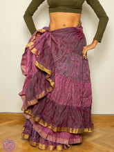 Cargar imagen en el visor de la galería, FALDA 25 YARDAS SARI TORNASOL - VIOLETA MORADO