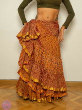 Cargar imagen en el visor de la galería, FALDA 25 YARDAS SARI TORNASOL - NARANJA