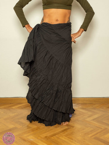 FALDA NEGRA DE ALGODÓN DE 25 YARDAS