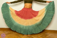 Cargar imagen en el visor de la galería, FALDA DE ALGODÓN DEGRADADA DE 20 YARDAS - ROJO AMARILLO VERDE