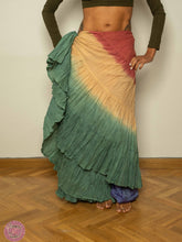 Cargar imagen en el visor de la galería, FALDA DE ALGODÓN DEGRADADA DE 20 YARDAS - ROJO AMARILLO VERDE