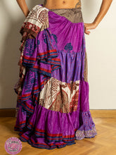 Cargar imagen en el visor de la galería, FALDA 25 YARDAS SARI ESPECIAL - VIOLETA Y CANELA