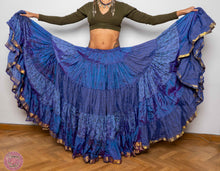 Cargar imagen en el visor de la galería, FALDA 25 YARDAS SARI TORNASOL - AZUL PROFUNDO