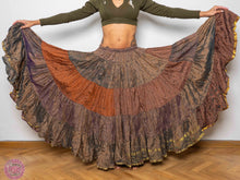 Cargar imagen en el visor de la galería, FALDA 25 YARDAS SARI TORNASOL - MARRÓN REFLEJO BERENJENA