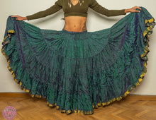 Cargar imagen en el visor de la galería, FALDA 25 YARDAS SARI TORNASOL - VERDE MORADA
