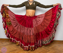 Cargar imagen en el visor de la galería, FALDA 25 YARDAS SARI ESPECIAL - ROJO SANGRE