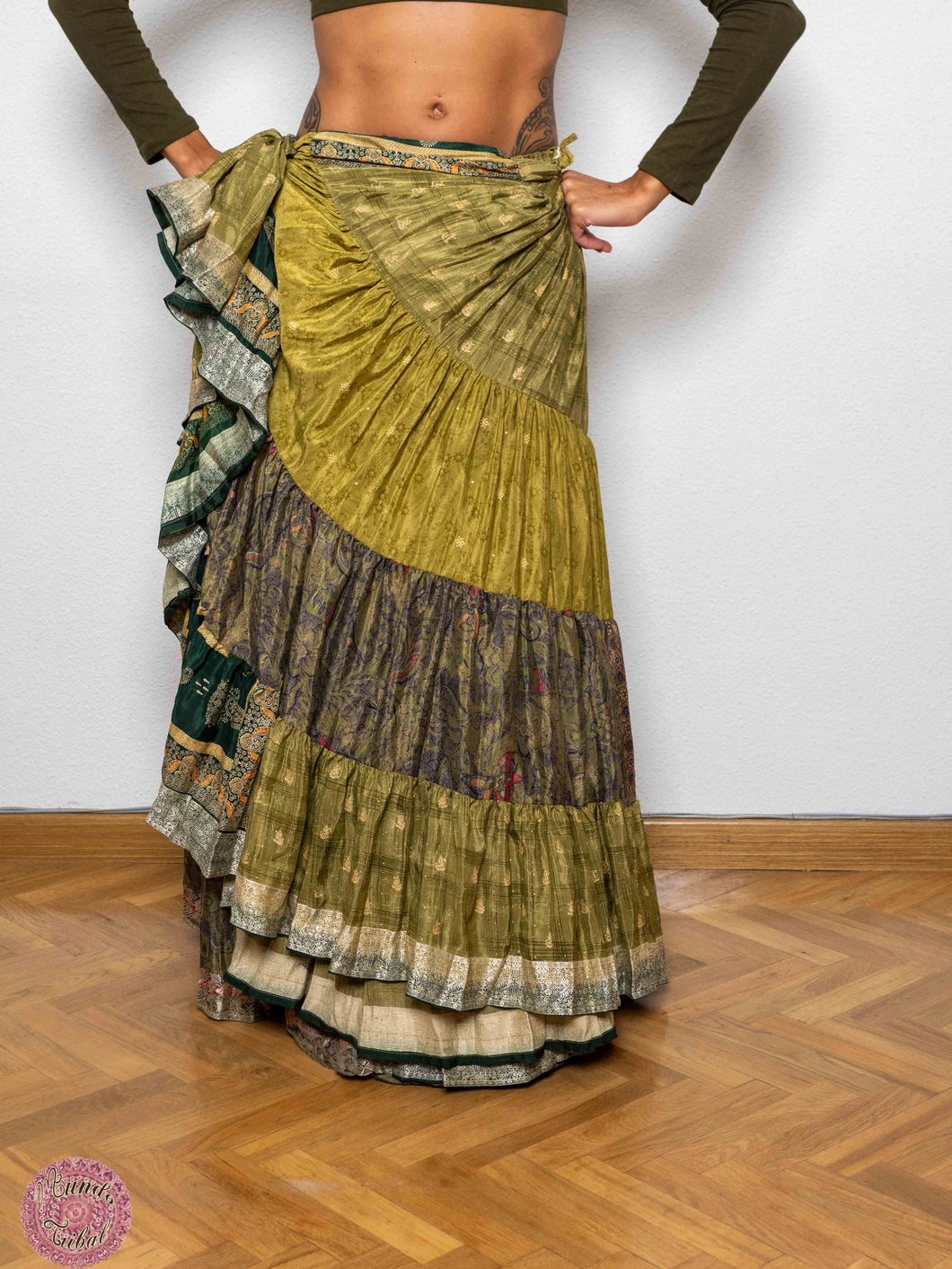 FALDA 25 YARDAS SARI ESPECIAL - VERDE PISTACHO