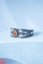 Cargar imagen en el visor de la galería, BRAZALETE PLATEADO BEREBER | PIEDRA CENTRAL