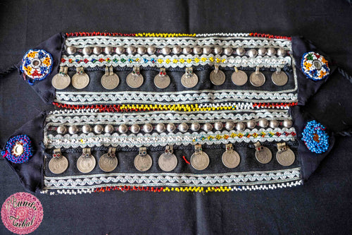CUBRE BOTAS ESTILO TRIBAL CON MONEDAS AFGANAS - 03