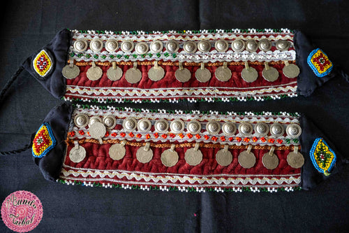 cubre botas tribal boho monedas kuchi