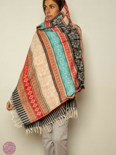 PASHMINA O FULAR INVIERNO - NEGRO, MARRON, ROJO, CANELA
