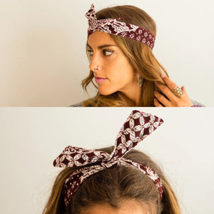 lazo bandana pelo batik boho