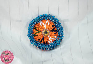 medallón tela kuchi tribal boho chic