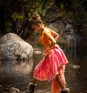 vestuario tribal ats falda joyería