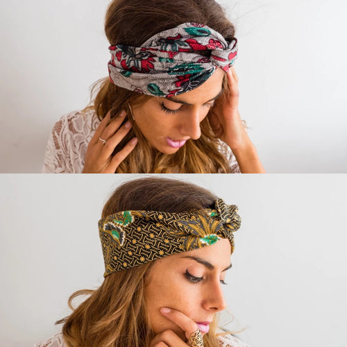 bandana lazo alambre pelo boho batik