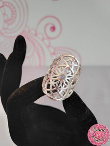 anillo plata flor de la vida labradorita