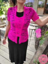 Cargar imagen en el visor de la galería, KEBAYA FUCSIA - MANGA CORTA