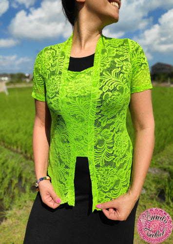 KEBAYA VERDE - MANGA CORTA