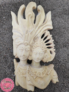 figura madera escultura bali rama y sita