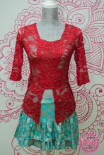Cargar imagen en el visor de la galería, kebaya blusa encaje elegante bali