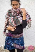 Cargar imagen en el visor de la galería, pañuelo fular pashmina foulard étnico boho chic caliente 