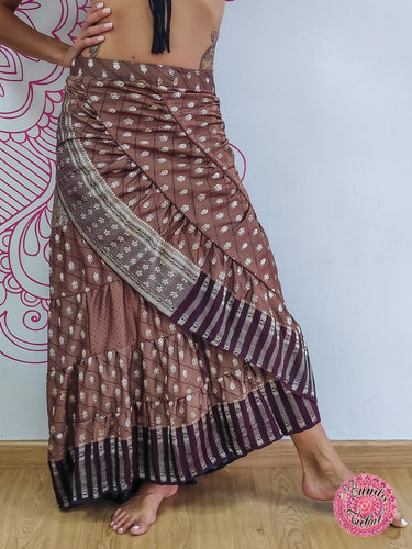 falda pareo sari especial bodas eventos brocado
