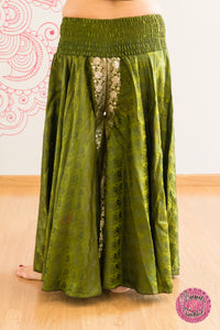 PANTALÓN UMBRELLA SARI BROCADO - VERDE PISTACHO