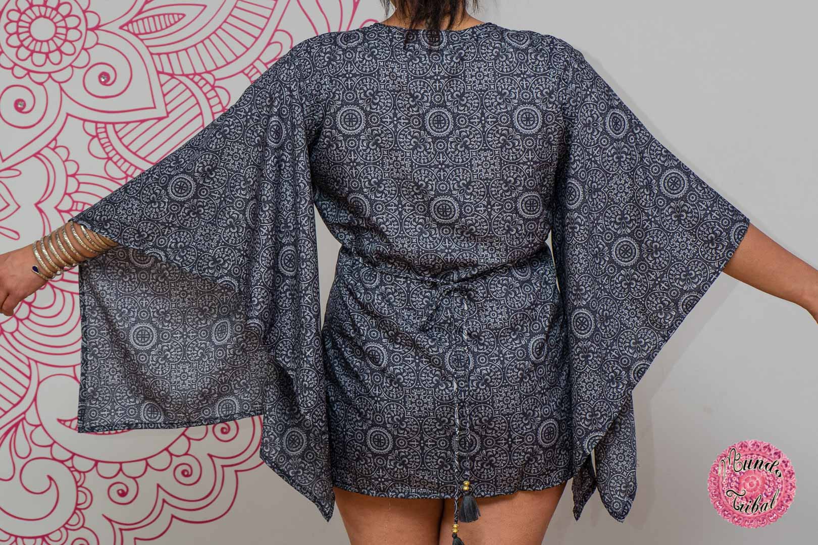 Vestido manga 2025 kimono